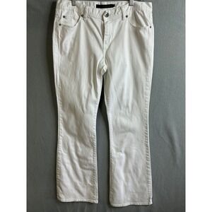 Calvin Klein Jeans Women's 10 Slim Flare‎ White Denim Jeans